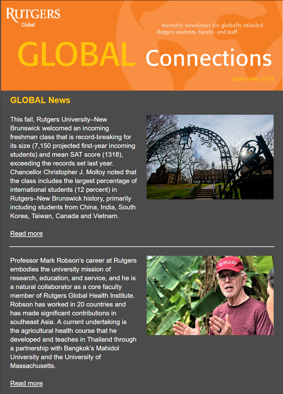 Thumbnail of September 2019 Issue of Global Connections Newsletter
