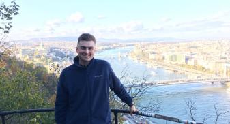 Kyle is at a viewpoint overlooking Paris